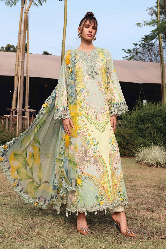 Pakistani M.Print by Maria B Lawn Unstitched Three Piece - Pistachio Green