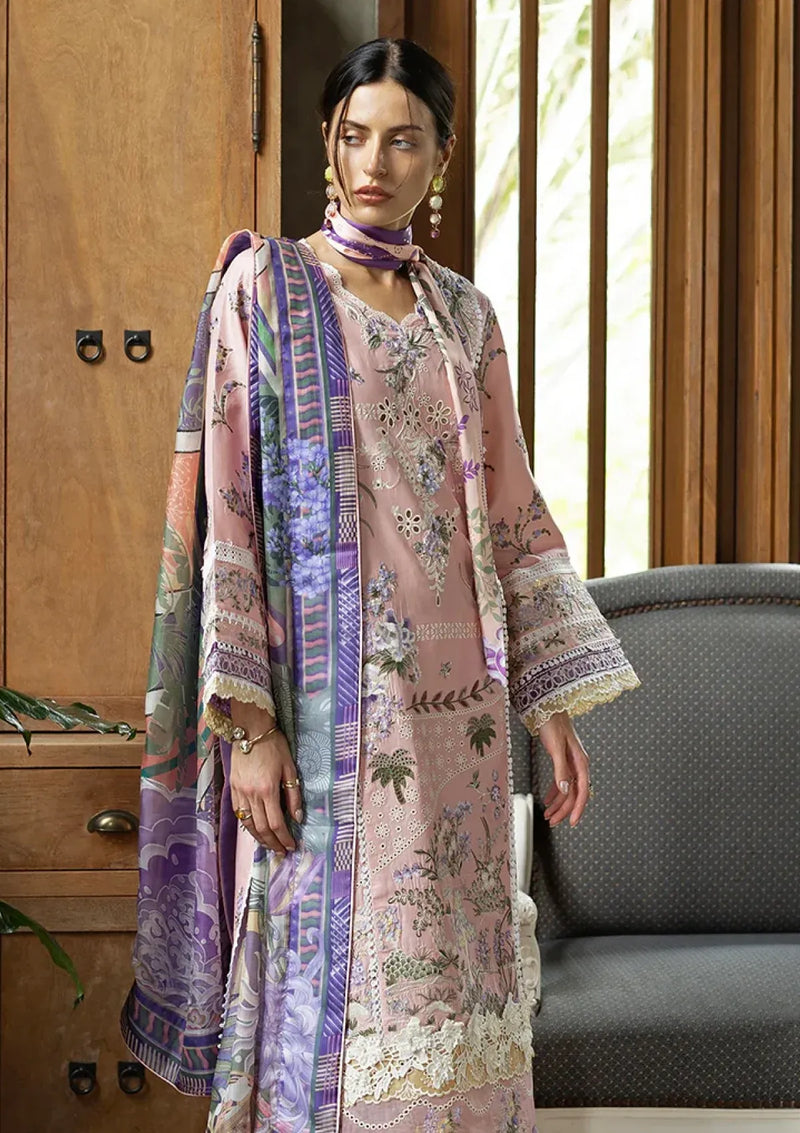Pakistani Eastern Lawn Three Piece Suit - Pink