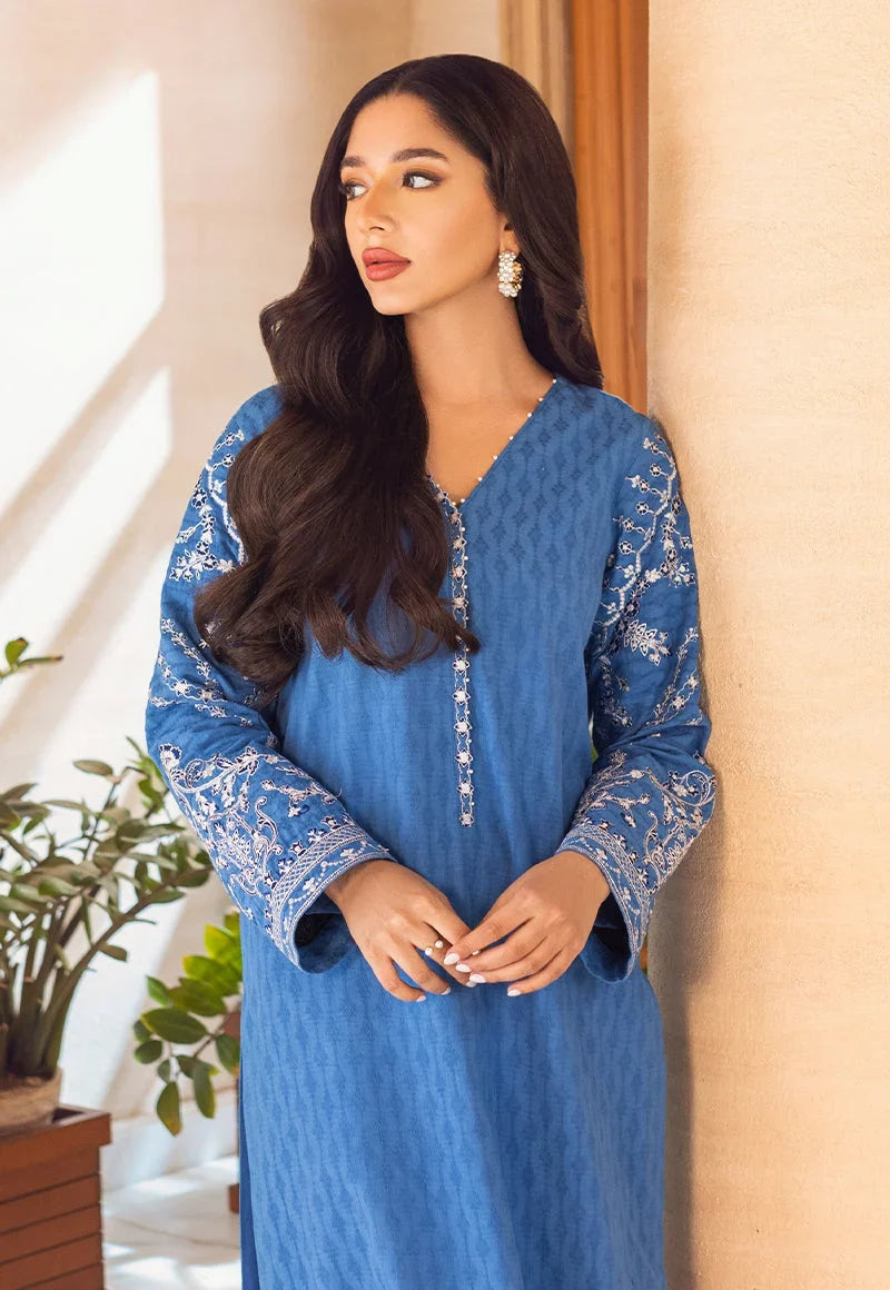 Pakistani Asim Jofa Embroidered Lawn Unstitched Two Piece - AJP-12