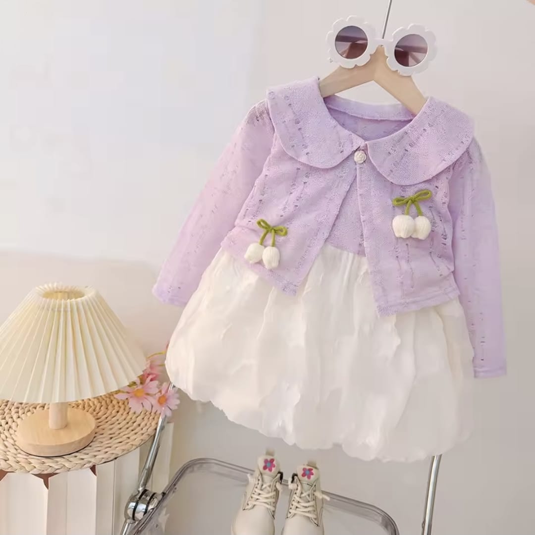 Imported Girls Korean Style Frock - Blue