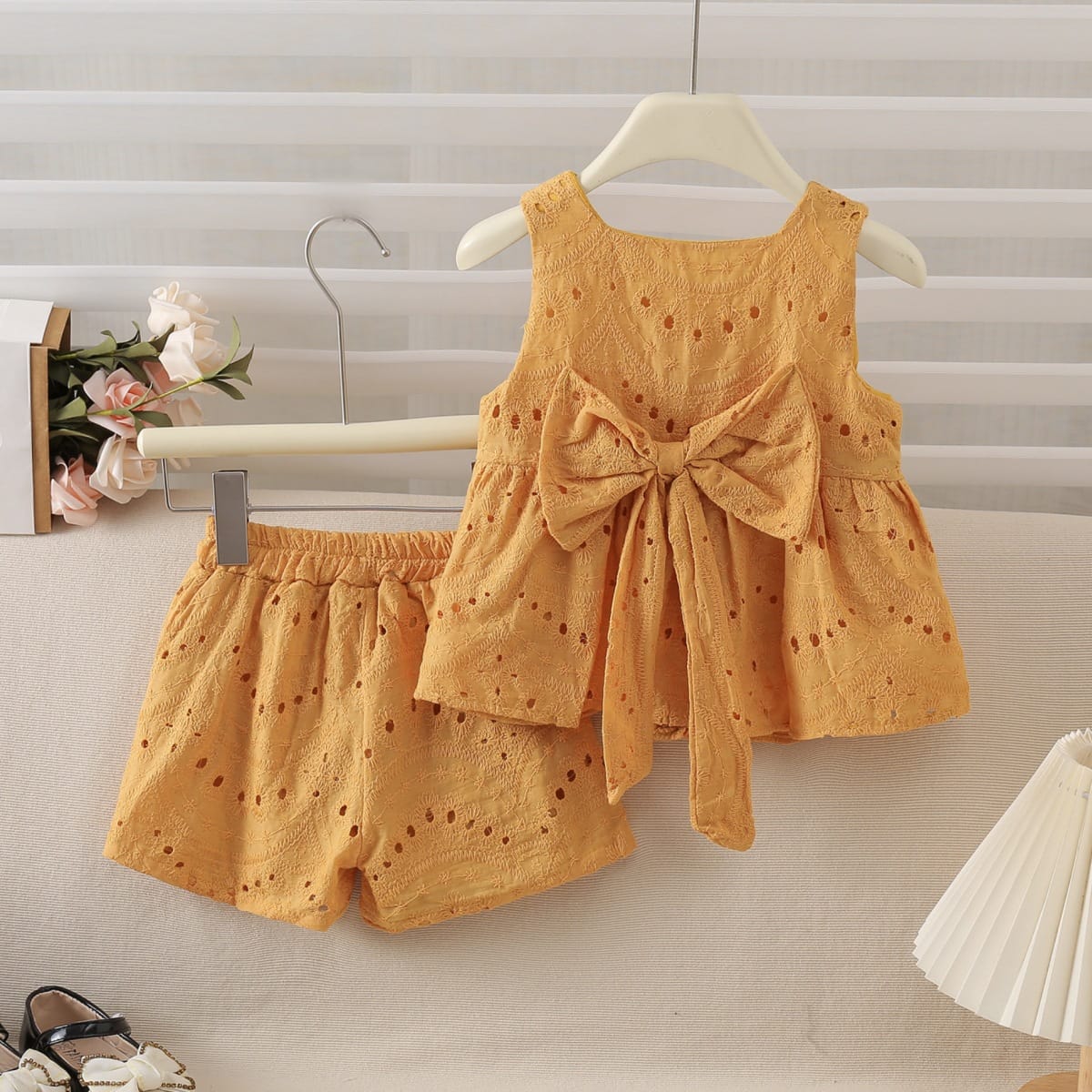Imported Kids Stylish Top And Pant Set - Camel