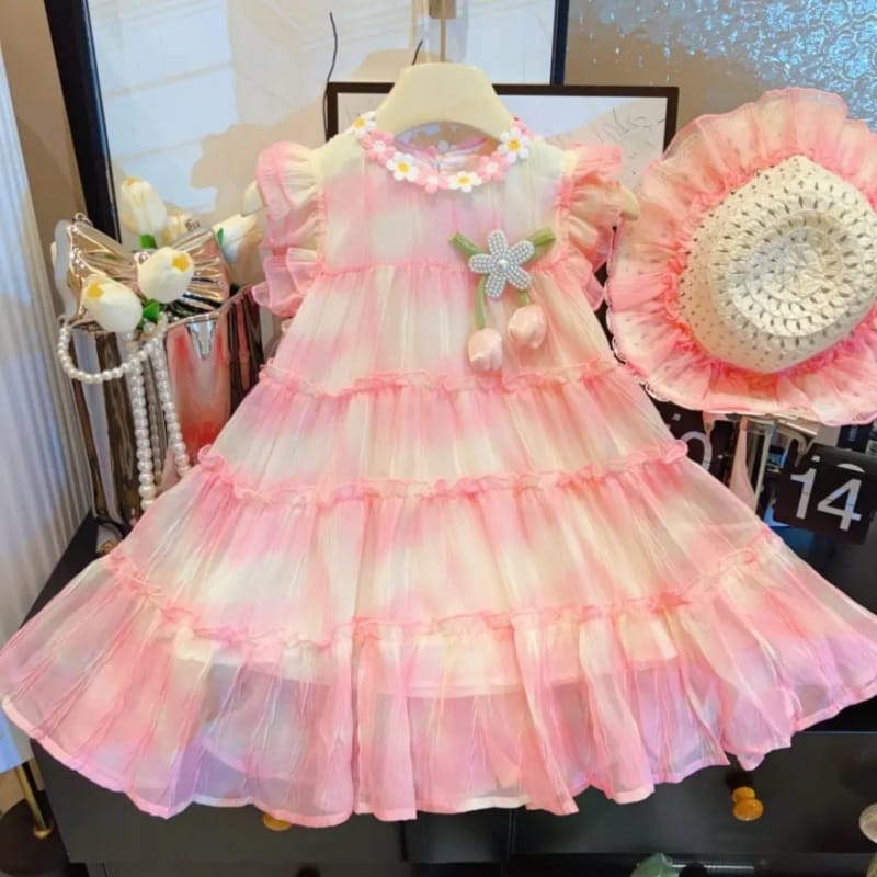 Imported Girls Korean Style Frock - Blossom