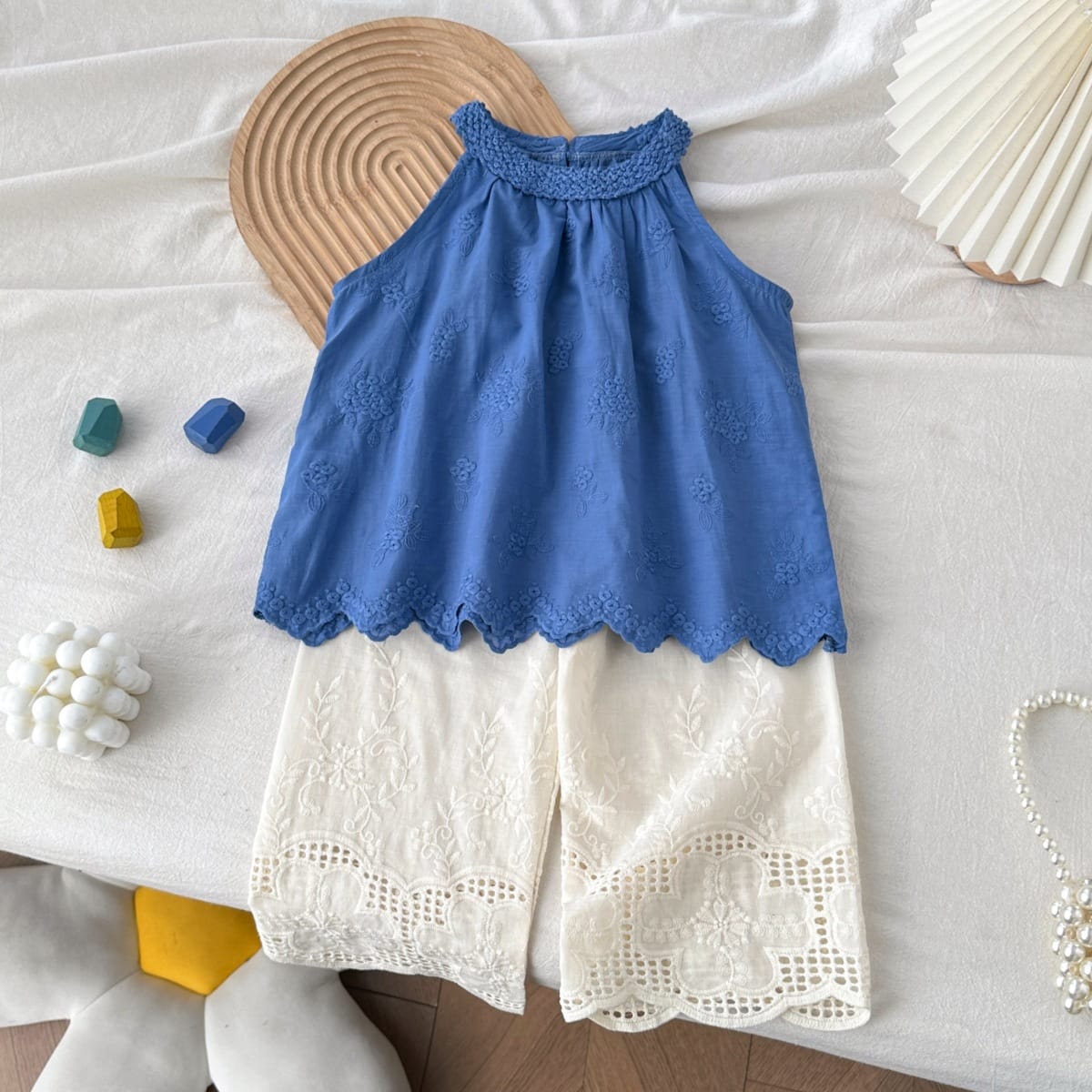 Imported Kids Stylish Top And Pant Set - Glaucous
