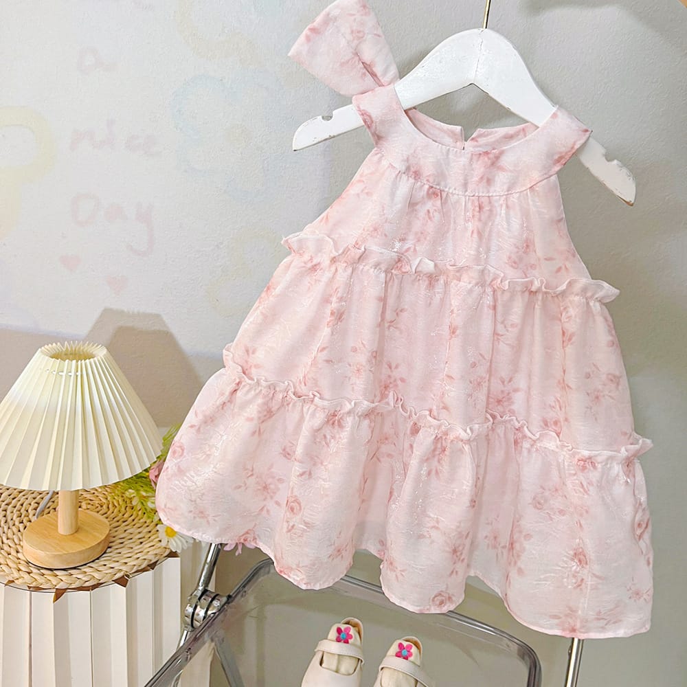 Imported Girls Korean Style Frock - Clam Shell