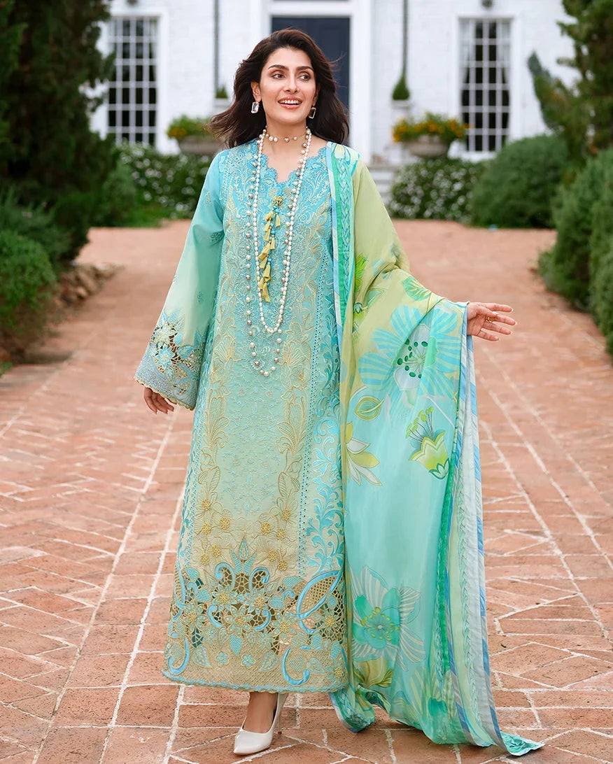 Pakistani Mushq Unstitched Three Piece - Whispering Winds