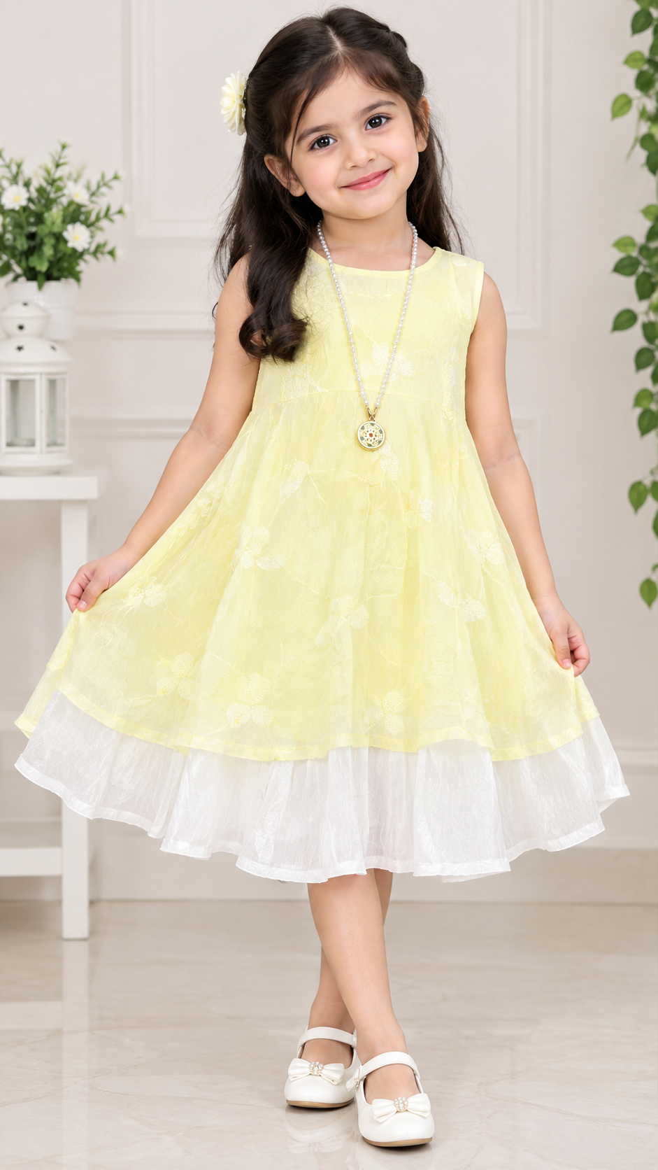 Imported Girls Korean Style Frock - Beryl Green