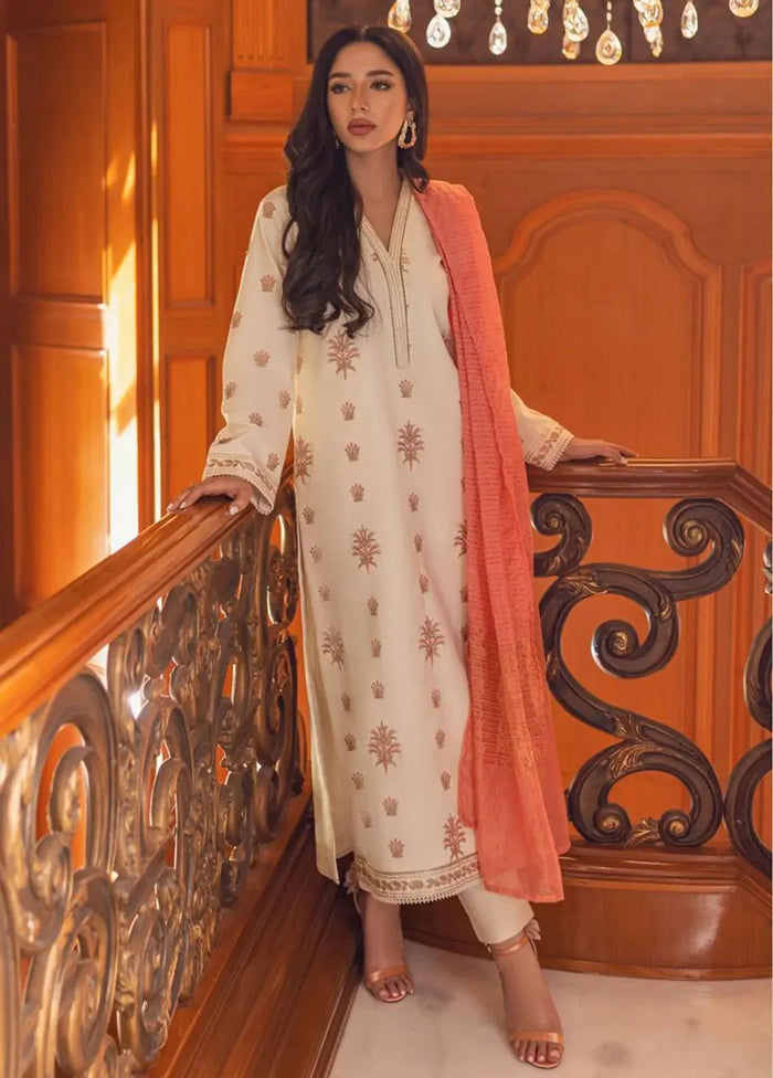 Pakistani Asim Jofa Embroidered Lawn Unstitched Three Piece - AJP-09