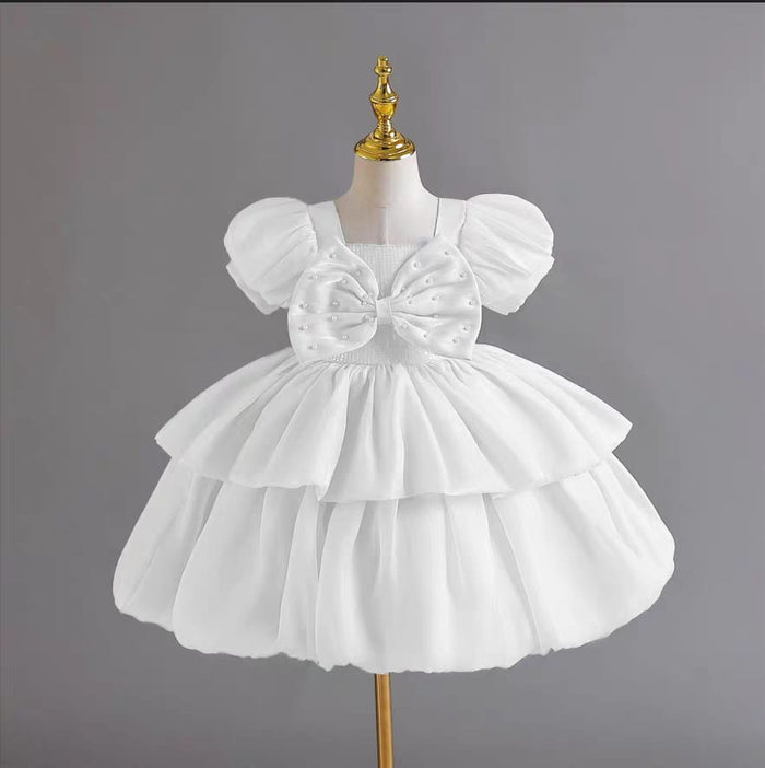 Imported Girls Korean Style Party Dress - Quill Grey