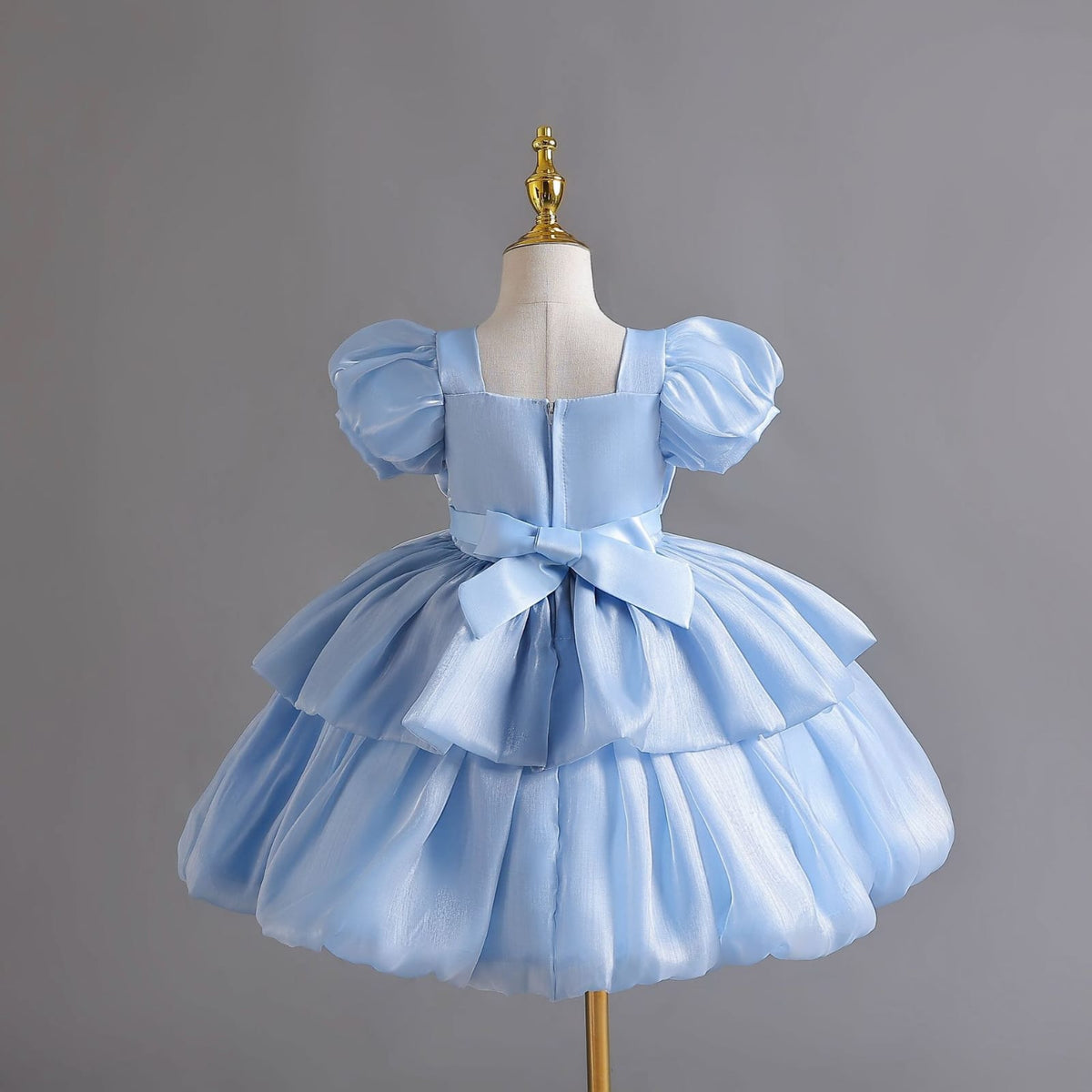 Imported Girls Korean Style Party Dress - Cloudy Blue