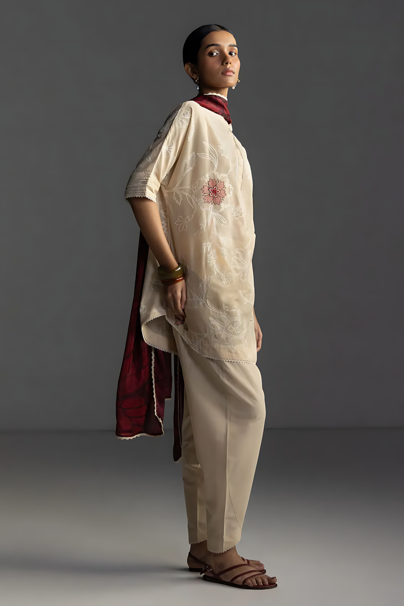 Pakistani Zara Shahjahan Coco Lawn Unstitched Three Piece - Pine Cone