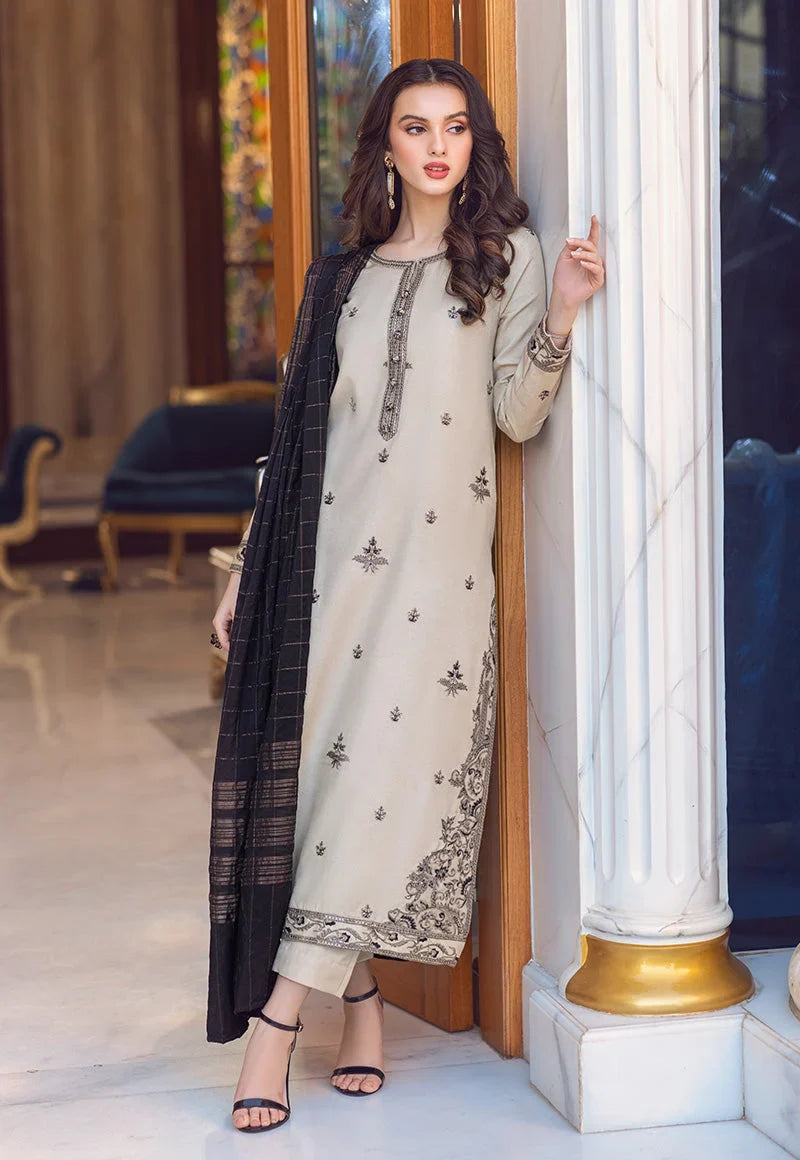 Pakistani Asim Jofa Embroidered Lawn Unstitched Three Piece - Suit AJP-13