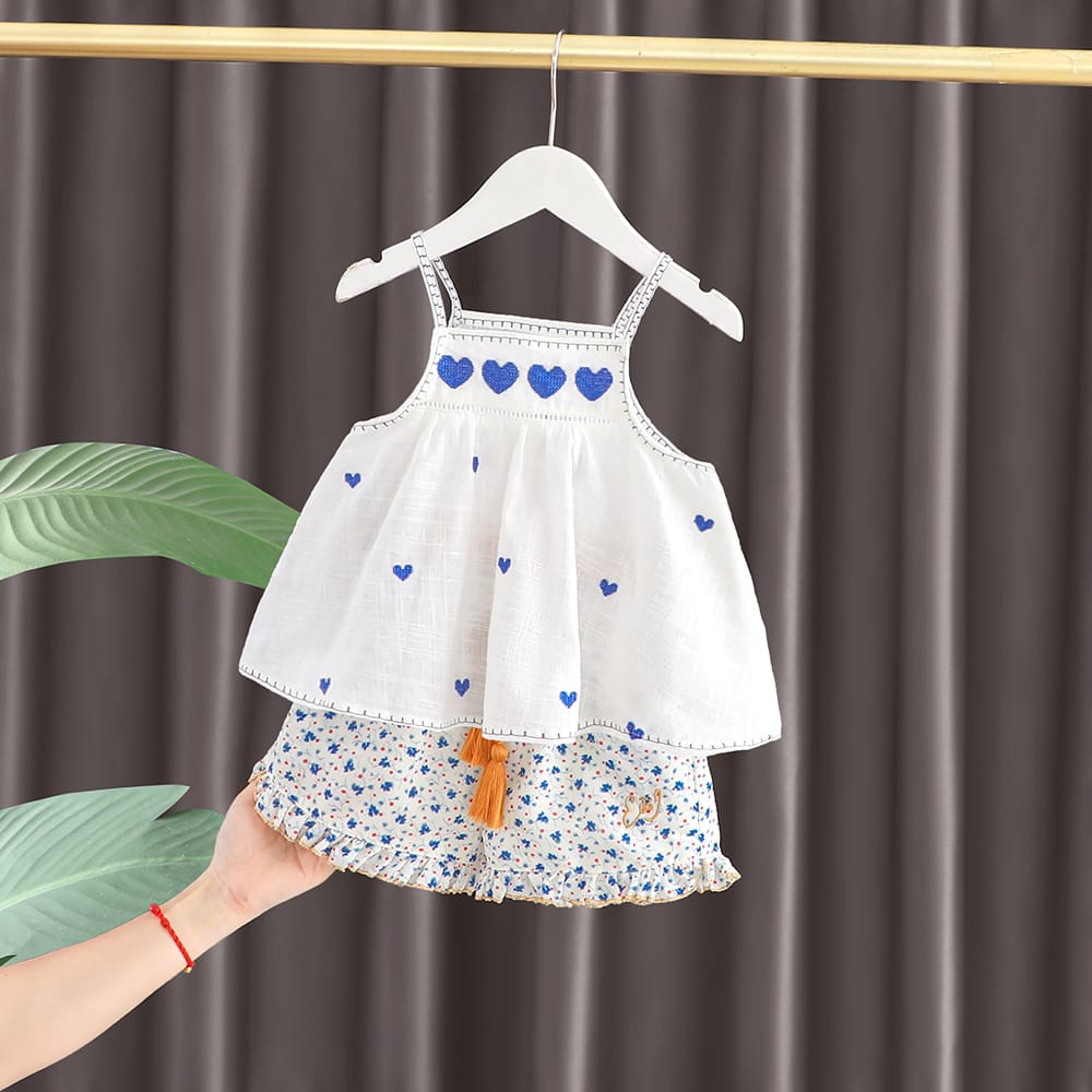 Imported Kids Stylish Top And Pant Set - Porcelain