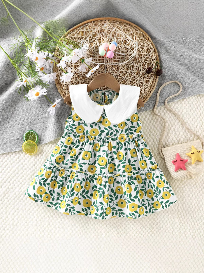 Imported Girls Korean Style Frock - Ash Grey