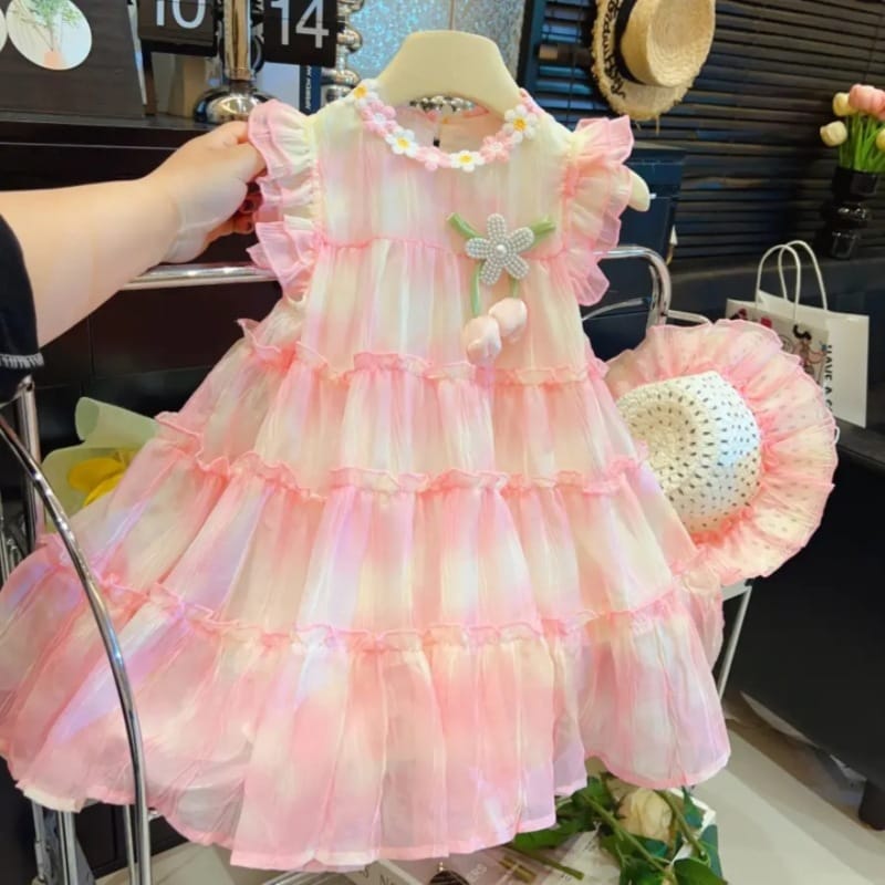 Imported Girls Korean Style Frock - Blossom