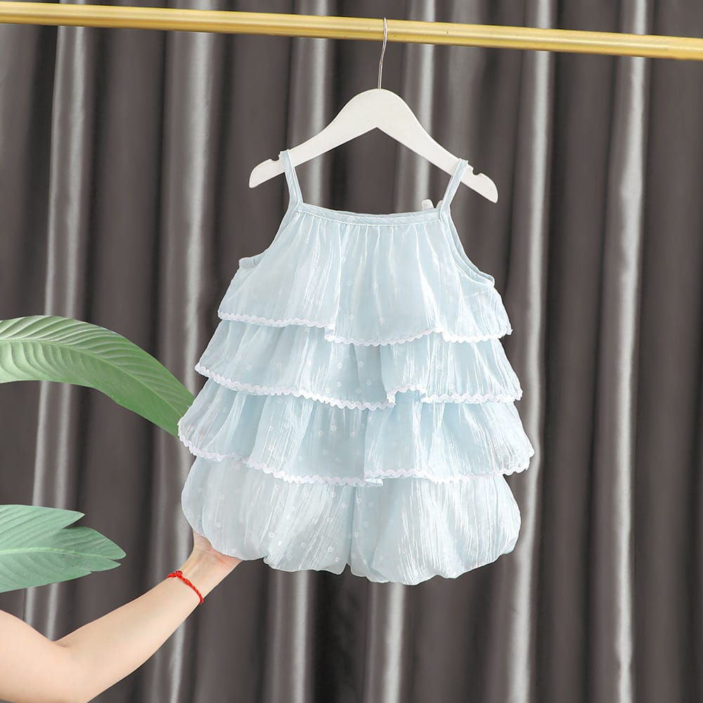 Imported Girls Korean Style Frock - Mercury