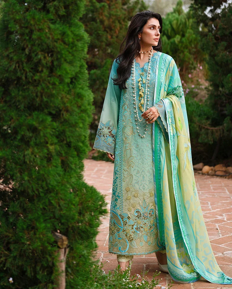 Pakistani Mushq Unstitched Three Piece - Whispering Winds