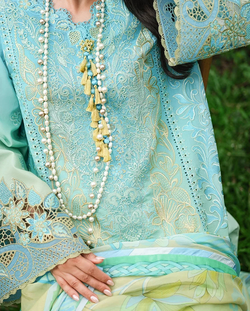 Pakistani Mushq Unstitched Three Piece - Whispering Winds