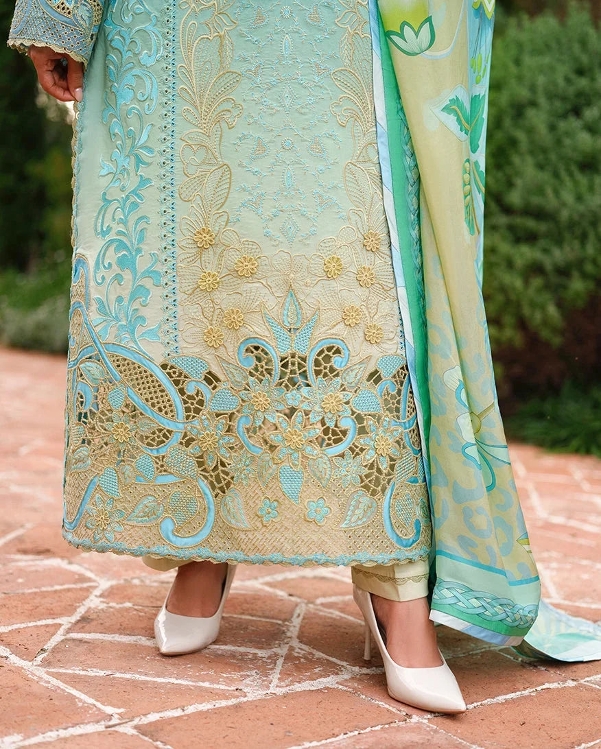 Pakistani Mushq Unstitched Three Piece - Whispering Winds