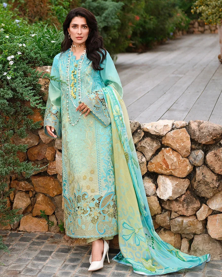 Pakistani Mushq Unstitched Three Piece - Whispering Winds