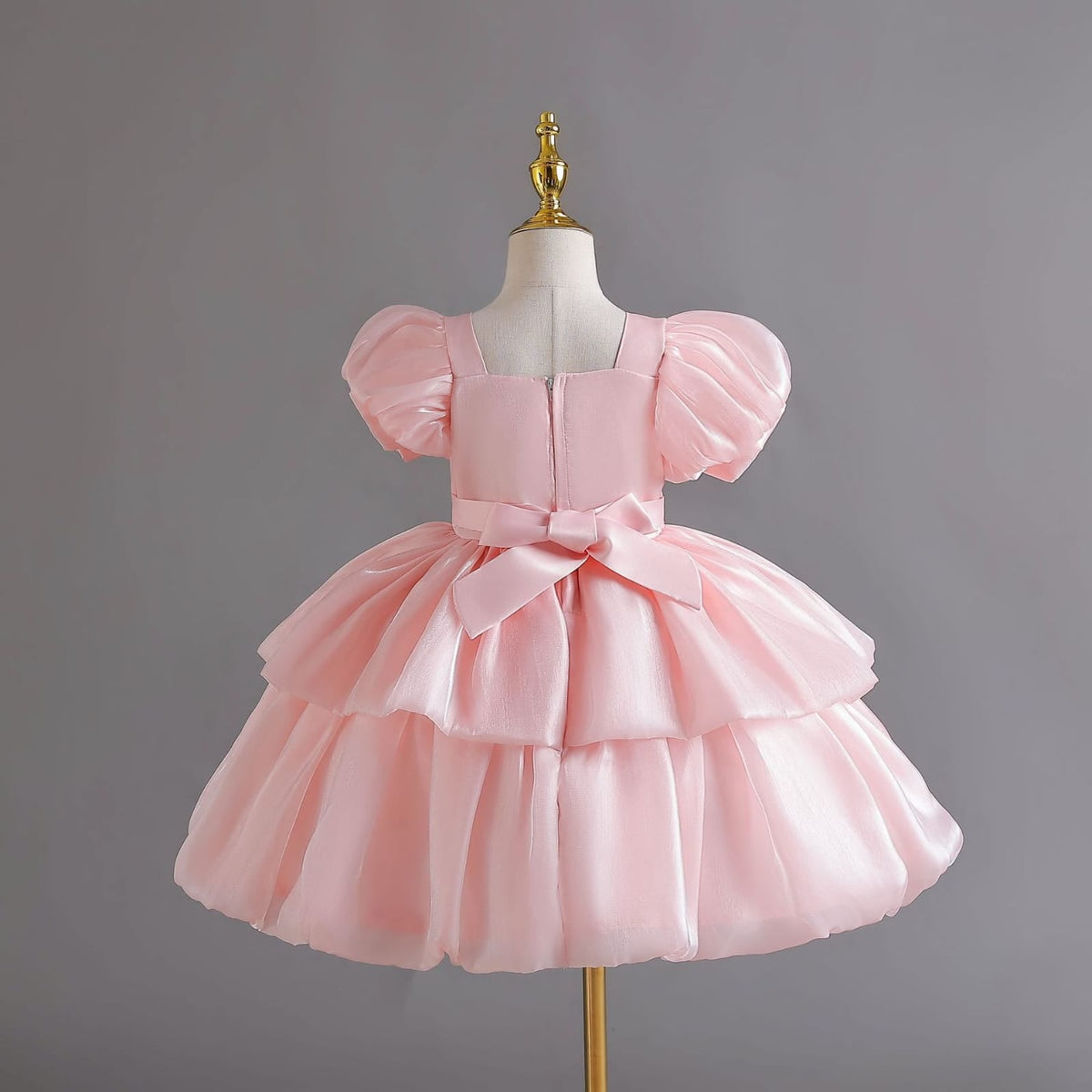 Imported Girls Korean Style Party Dress - Rose Gold
