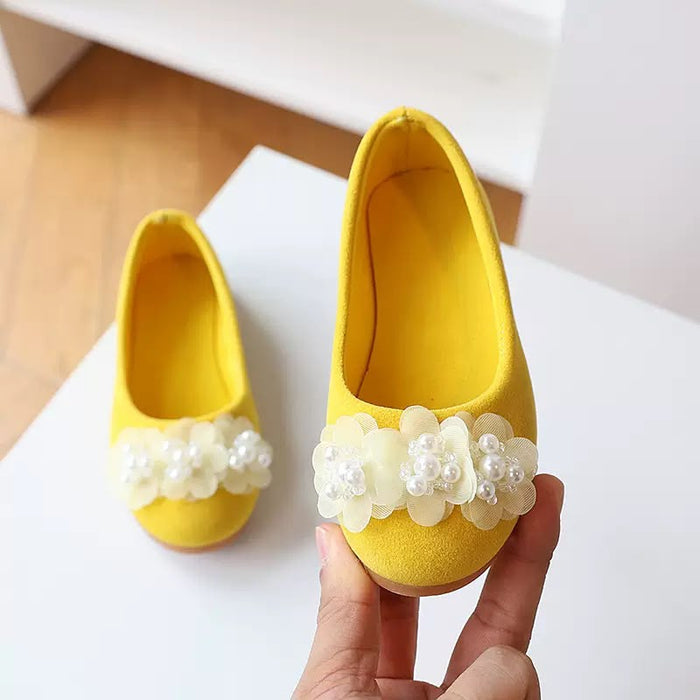 Kids Cute Comfortable Flat Shoes - Orange Gold